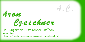 aron czeichner business card